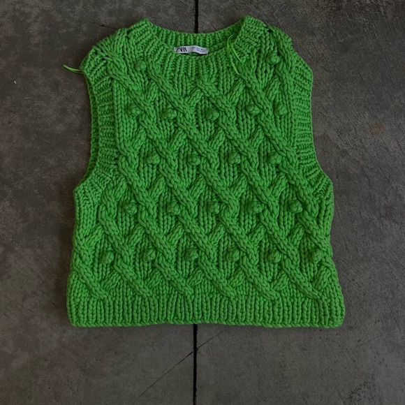 Zara exclusive green gilet - Picture 4 of 7